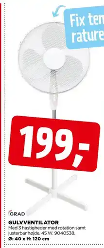 jem & fix GULVVENTILATOR, DKK 199 tilbud