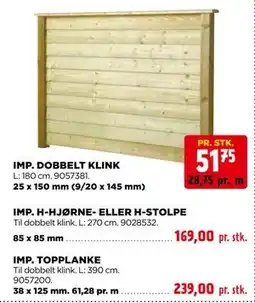 jem & fix IMP. TOPPLANKE, DKK 239 tilbud