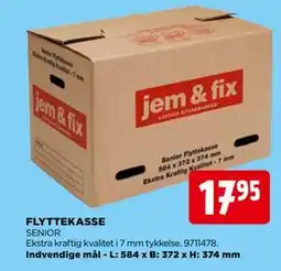 jem & fix FLYTTEKASSE, DKK 17.95 tilbud
