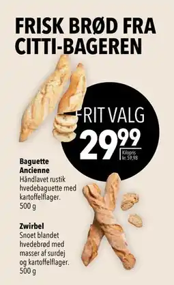 Citti Baguette Ancienne, DKK 29.99 tilbud