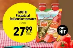 Citti MUTTI Passata af italienske tomater, DKK 27.99 tilbud