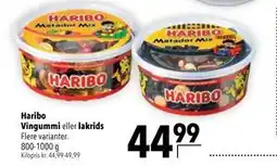 Citti Haribo Vingummi eller lakrids, DKK 44.99 tilbud