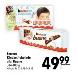 Citti Ferrero Kinderchokolade eller Bueno, DKK 49.99 tilbud
