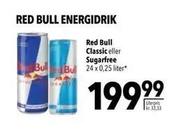 Citti Red Bull Classic. eller. Sugarfree, DKK 199.99 tilbud