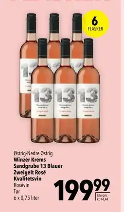 Citti Winzer Krems Sandgrube 13 Blauer Zweigelt Rosé Kvalitetsvin, DKK 199.99 tilbud