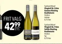 Citti Vingârd SA. Prüm Solitär Riesling Kvalitetsvin, DKK 42.99 tilbud