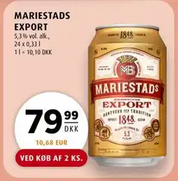 Scandinavian Park MARIESTADS EXPORT, DKK 79.99 tilbud