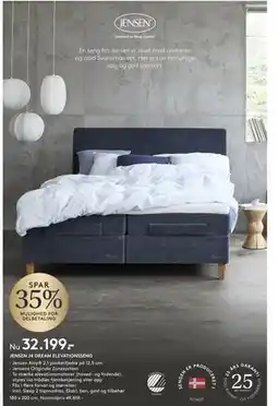 SENG Jensen J4 Dream elevationsseng, DKK 32199 tilbud