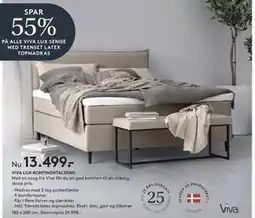 SENG VIVA LUX KONTINENTALSENG, DKK 13499 tilbud