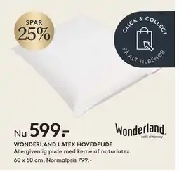 SENG WONDERLAND LATEX HOVEDPUDE, DKK 599 tilbud