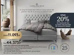 SENG CARPE DIEM HÄRMANÖ KONTINENTALSENG, DKK 44373 tilbud