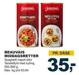 Let-Køb BEAUVAIS MIDDAGSRETTER, DKK 35 tilbud