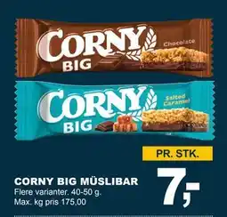 Let-Køb CORNY BIG MÜSLIBAR, DKK 7 tilbud