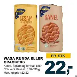 Let-Køb WASA RUNDA ELLER CRACKERS, DKK 22 tilbud