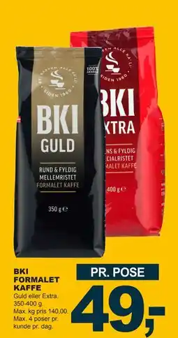Let-Køb BKI FORMALET KAFFE, DKK 49 tilbud