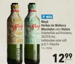 Citti NEU Moyà Herbes de Mallorca Mou Mesclades oder Dulces tilbud