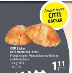 Citti CITTI Bäcker Käse Mozzarella Fächer tilbud