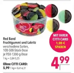 Citti Red Band Fruchtgummi und Lakritz tilbud