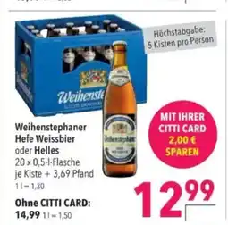 Citti Weihenstephaner Hefe Weissbier tilbud