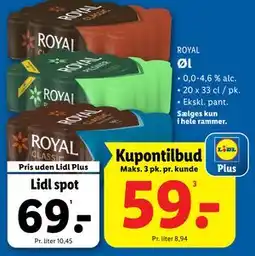 Lidl Øl, DKK 69, App-pris tilbud