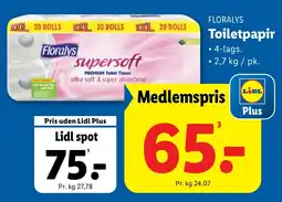 Lidl FLORALYS Toiletpapir tilbud