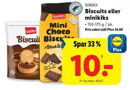 Lidl SONDEY Biscuits eller minikiks tilbud