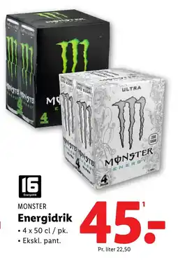 Lidl MONSTER Energidrik tilbud