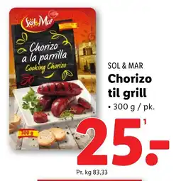 Lidl SOL & MAR Chorizo til grill tilbud