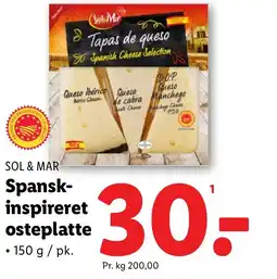Lidl SOL & MAR Spansk- inspirerey osteplatte tilbud