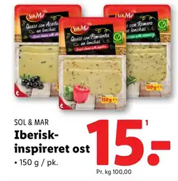 Lidl SOL & MAR Iberisk- inspireret ost tilbud