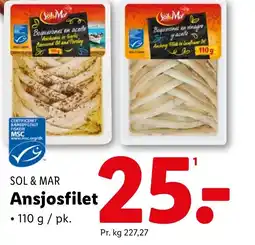 Lidl SOL & MAR Ansjosfilet tilbud