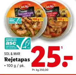 Lidl SOL & MAR Rejetapas tilbud