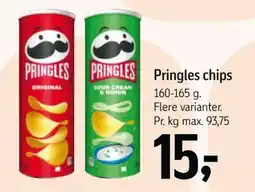 Føtex Pringles chips, DKK 15 tilbud