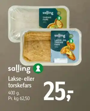 Føtex Lakse- eller torskefars, DKK 25 tilbud