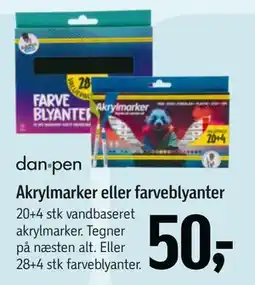 Føtex Akrylmarker eller farveblyanter, DKK 50 tilbud