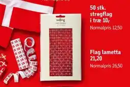 Føtex 50 stk. strøgflag i træ, DKK 10 tilbud