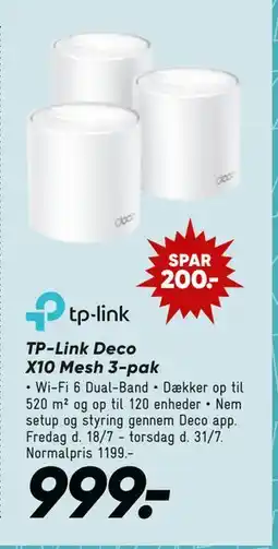Bilka TP Link Deco X10 Mesh 3-pak, DKK 999 tilbud