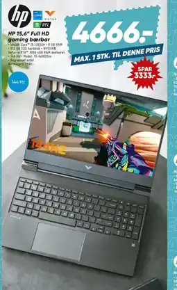 Bilka HP 15,6” Full HD gaming bærbar, DKK 4666 tilbud