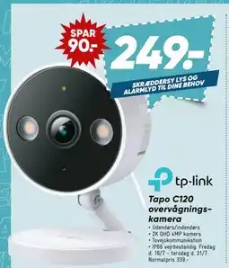Bilka Tapo C120 overvågnings kamera, DKK 249 tilbud