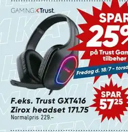 Bilka Trust GXT416 Zirox headset, DKK 171.75 tilbud