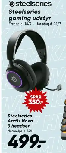 Bilka Steelseries Arctis Nova 3 headset, DKK 499 tilbud