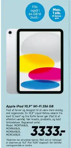 Bilka Apple iPad 10,9” Wi-Fi 256 GB, DKK 3333 tilbud