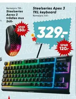 Bilka Steelseries Apex 3 TKL keyboard, DKK 329 tilbud