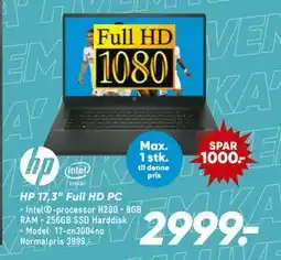Bilka HP 17,3” Full HD PC, DKK 2999 tilbud