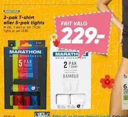 Bilka 2-pak T-shirt eller 5-pak tights, DKK 229 tilbud