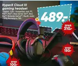Bilka HyperX Cloud III gaming headset, DKK 489 tilbud