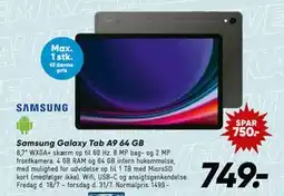 Bilka Samsung Galaxy Tab A9 64 GB, DKK 749 tilbud