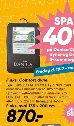 Bilka Comfort dyne, DKK 870 tilbud