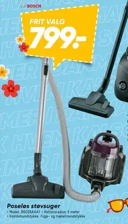 Bilka Poseløs støvsuger, DKK 799 tilbud