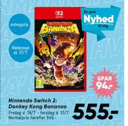 Bilka Nintendo Switch 2: Donkey Kong Bananza, DKK 555 tilbud